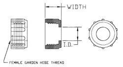 Garden Hose Nut Drawing