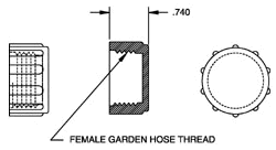 Garden Hose Cap diagram